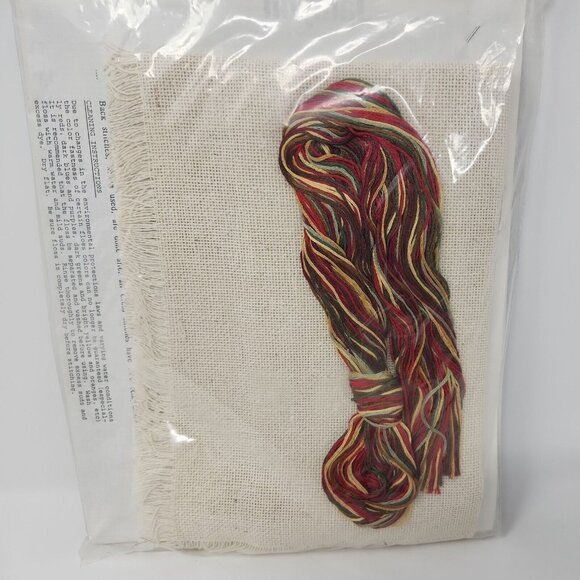 1991 Janlynn Christmas Cross Stitch Kit #990-6308 Winter Wheat Table Runner (12) - Picture 6 of 6